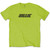 Billie Eilish Unisex T-Shirt: Racer Logo & Blohsh (Lime Green) (Back Print)