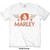 Bob Marley Unisex T-Shirt: Wings (White) (Embellished)