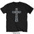 Black Sabbath Unisex T-Shirt: Cross (Black) (Embellished)