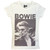 David Bowie Ladies Retail Pack T-Shirt: Smoking (White)