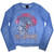 Def Leppard Ladies Long Sleeve Crop Top: Lightning Leopard (Blue) (Mesh)