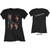 The Beatles Ladies T-Shirt: White Album Faces (Black) (Back Print)