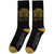 Queen Unisex Ankle Socks: Gold Crest (Black) (UK Size 6 - 11)