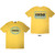 Oasis Unisex T-Shirt: 1998 World Tour - South America (Yellow) (Back Print)