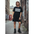 Oasis Ladies T-Shirt Dress: Decca Logo (Black)