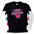 Red Hot Chili Peppers Unisex Layered Long Sleeve T-Shirt: Shock Logo (Sleeve Print) (Black & White)