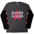The Smashing Pumpkins Unisex 2 In 1 Layered Long Sleeve T-Shirt: Star Logo (Charcoal Grey & Black) (Sleeve Print)