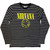 Nirvana Unisex Sweatshirt: Yellow Happy Face Striped (Black & White)
