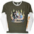No Doubt Unisex 2 In 1 Layered Long Sleeve T-Shirt: Flames (Green & White) (Sleeve Print)