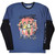 Gorillaz Unisex Layered Long Sleeve T-Shirt: Group Circle Rise (Denim Blue & Black) (Sleeve Print) Gorillaz Unisex Layered Long Sleeve T-Shirt: Group Circle Rise (Denim Blue & Black) (Sleeve Print)