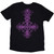 Ghost Unisex T-Shirt: Metal Logo & Purple Grucifix (Black) (Back Print)