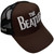 The Beatles Unisex Mesh Back Cap: Drop T Logo & Apple (Brown & Black)