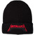 Metallica Unisex Beanie Hat: Red Logo Shadow (Black)