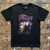 Prince Unisex Carbon T-Shirt: Purple Rain Logo Outline (Black) (Back Print)