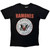 Ramones Unisex Carbon T-Shirt: Hey Ho Red Block Text (Black) (Back Print)