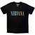 Nirvana Unisex Carbon T-Shirt: In Utero Angel Swirl (Black) (Back Print)
