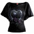 Spiral Unisex Latin Boatneck Top: Raven Heart (Black)