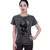 Spiral Unisex Acid Wash T-Shirt: Raven Heart (Black & Grey)