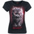 Spiral Kids Girls Boat Neck T-Shirt: Anger Management (Black)