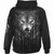 Spiral Unisex Zipped Hoodie: Forest Wolf (Black) (Back & Sleeve Print)