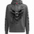 Spiral Unisex Pullover Hoodie: Bat Skull (Charcoal Grey) (Back & Sleeve Print)