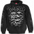 Spiral Unisex Pullover Hoodie: Twisted Skulls (Black) (Back & Sleeve Print)
