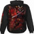 Spiral Unisex Pullover Hoodie: Samurai (Black) (Back & Sleeve Print)