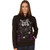 Spiral Ladies Ripped Pullover Hoodie: Bright Eyes (Black & Purple)
