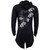 Spiral Ladies Fish Tail Zipped Hoodie: Pure Of Heart (Black) (Back Print)