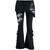 Spiral Ladies Boot Cut Leggings with Micro Skirt: Pure Of Heart (Black) (Back Print)