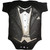 Spiral Kids Baby Grow: Tuxed (Black)