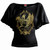 House of Dragons Ladies Latin Boatneck Top: Filigree (Black)