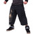 Spiral Unisex Vintage Long Cargo Shorts: Bone Rips (Black) (Back Print)