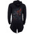 Spiral Ladies Fish Tail Zipped Hoodie: Burnt Rose (Black) (Back Print)