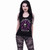 Spiral Ladies Razor Back Vest T-Shirt: Isolation Queen (Black)