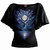Spiral Ladies Latin Boatneck Top: Witchcraft (Black)