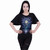 Spiral Ladies Latin Boatneck Top: Witchcraft (Black)