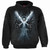Spiral Unisex Pullover Hoodie: Ethereal Angel (Black) (Back & Sleeve Print)