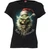 Spiral Ladies Boatneck Cap Sleeve T-Shirt: Bah Humbug (Black)
