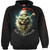 Spiral Unisex Pullover Hoodie: Bah Humbug (Black) (Back & Sleeve Print)
