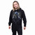 Spiral Unisex Pullover Hoodie: Reaping In The Rain (Black) (Back & Sleeve Print)