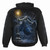Spiral Unisex Pullover Hoodie: Reaping In The Rain (Black) (Back & Sleeve Print)