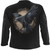Spiral Unisex Long Sleeve T-Shirt: Raven Wise (Black) (Back & Sleeve Print)