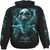 Spiral Unisex Pullover Hoodie: Ghost Skull (Black) (Back & Sleeve Print)