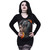 Spiral Ladies Long Sleeve Baggy T-Shirt: Draco Queen (Black)