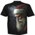 Spiral Unisex T-Shirt: Naughty Or Nice Santa (Black) (Back Print)