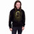 Spiral Unisex Pullover Hoodie: Oak Dragon (Black) (Back & Sleeve Print)