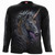 Spiral Unisex Long Sleeve T-Shirt: Celtic Unicorn (Black) (Back & Sleeve Print)