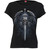 Spiral Ladies Boatneck Bat Sleeve Top: Angel Sword (Black)