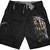 Spiral Unisex Vintage Cargo Shorts: Bone Finger (Black) (Back Print)